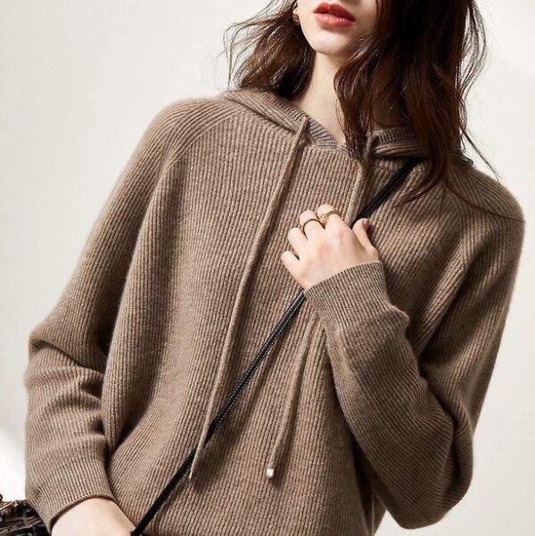 Loose Hoodie Knit Sweater