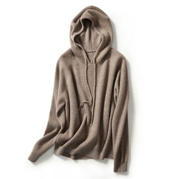 Loose Hoodie Knit Sweater - Image 5