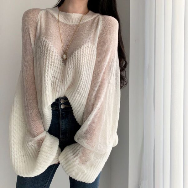 Artistic Sense Sleeve Knit Sweater - Image 2