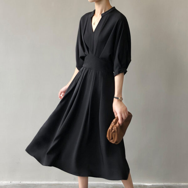 V-neck Dresses Temperament Waist - Image 5