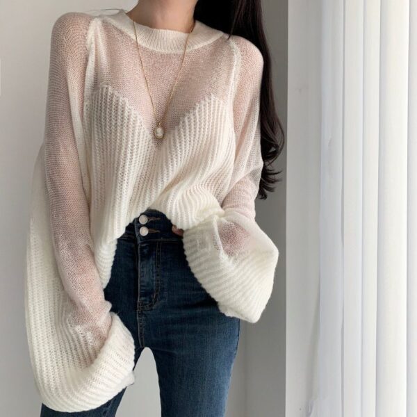 Artistic Sense Sleeve Knit Sweater - Image 3